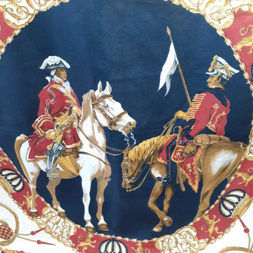 Square scarf 34 .5 inch 87.5 CM Horseback Soldiers